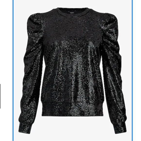 🏴‍☠️Black Velvet Puff-Sleeve Women's Top - Picture 4 of 17